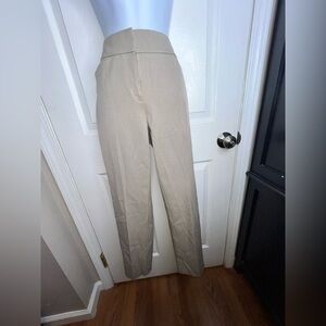 Ann Taylor Women’s 4 Straight Leg Beige Rayon Trouser Dress Pants S Classic